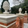stone pier caps and ball finials